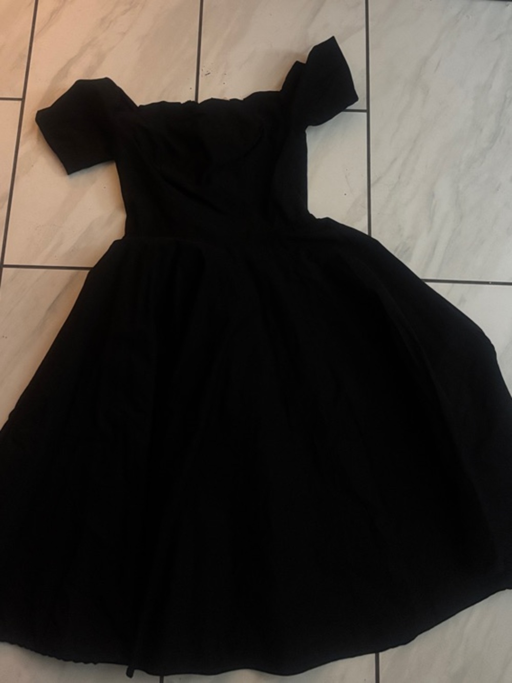 Off-Shoulder Black Formal Dress for Women